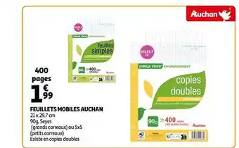 Auchan Feuillets mobiles auchan offre