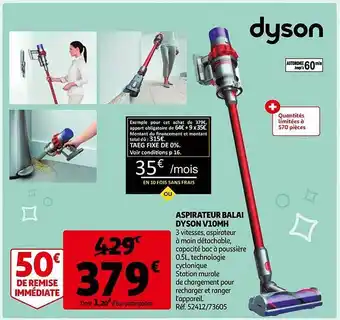 Auchan Aspirateur balain dyson offre