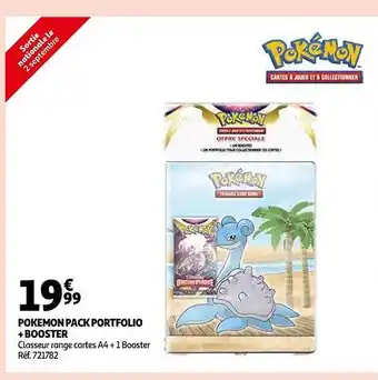 Auchan Pokémon pack portfolio + booster offre