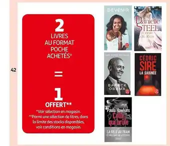 Auchan 2 livres au format poche offre