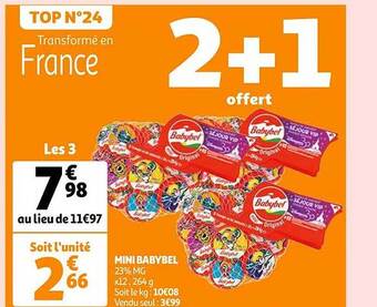 Auchan Mini babybel offre