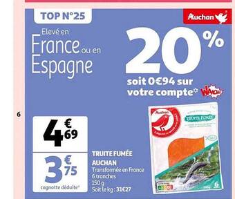Auchan Truite fumée auchan offre