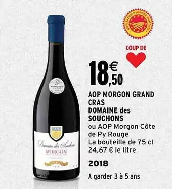 Intermarché Aop morgon grand cras domaine des souchons 2018 offre