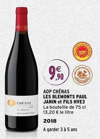 Intermarché Aop chénas les blemonts paul janin et fils hve3 2018 offre