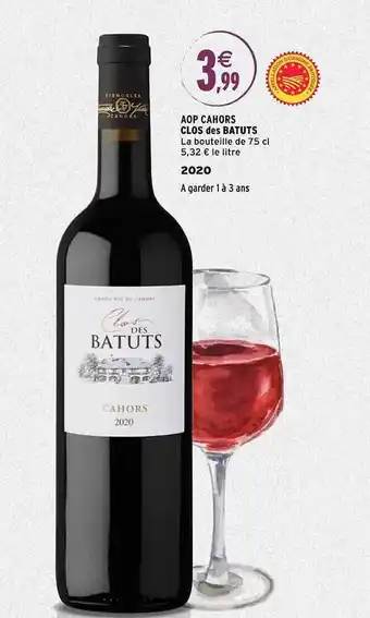 Intermarché Aop cahors clos ddes batuts 2020 offre