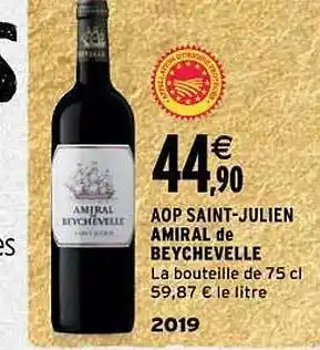 Intermarché Aop saint-julien amiral de beychevelle 2019 offre