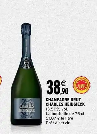 Intermarché Champagne brut charles heidsieck offre