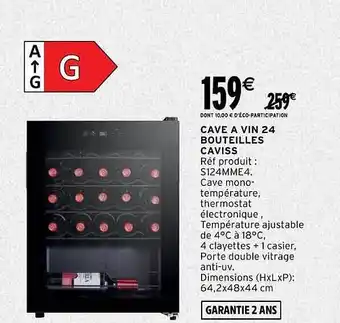 Cave à vin 24 bouteilles caviss