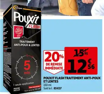 Auchan Pouxit flash traitement anti-poux et lentes offre