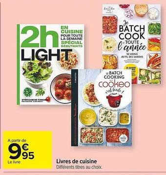 Carrefour Market Livres de cuisine offre