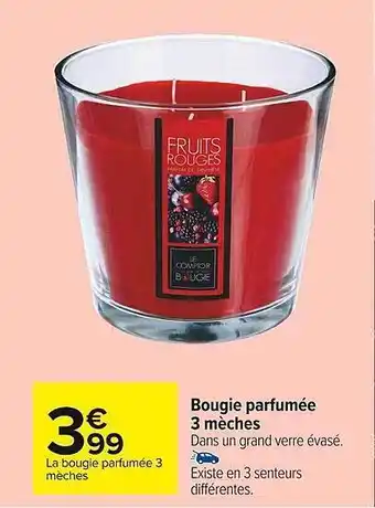 Carrefour Market Bougie parfumée 3 mèches offre