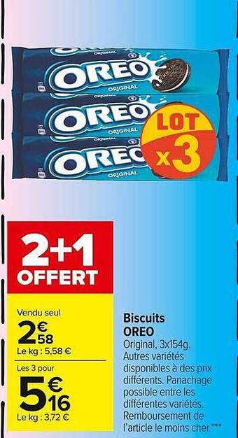 Carrefour Market Biscuits oreo offre