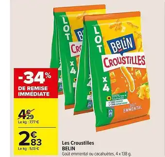 Carrefour Market Les croustilles belin offre