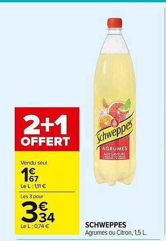 Carrefour Market Schweppes offre