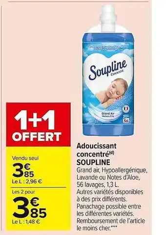 Carrefour Market Adoucissant concentré soupline offre