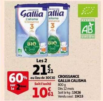 Auchan Croissance gallia calisma offre