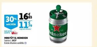 Auchan Mini fût 5l heineken offre
