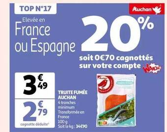 Auchan Truite fumée auchan offre