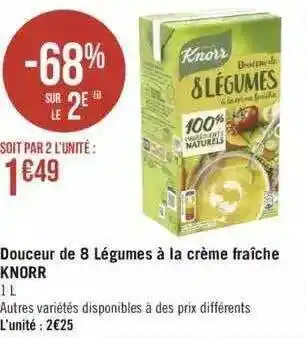 Géant Casino Douceur de 8 légumes à la crème fraîche knorr offre