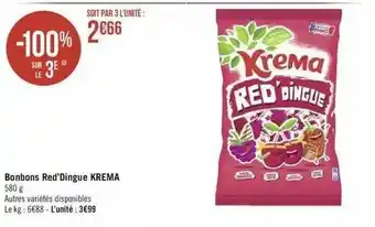 Géant Casino Bonbons red'dingue krema offre