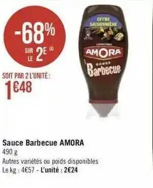 Géant Casino Sauce barbecue amora offre