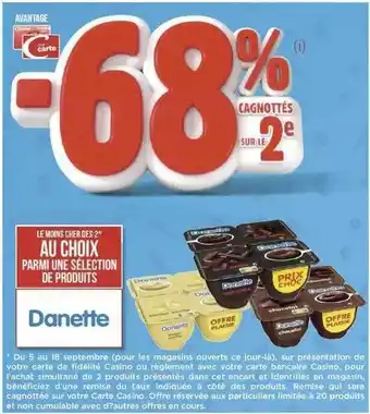 Géant Casino Produits danette offre