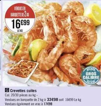 Géant Casino Crevettes cuites offre