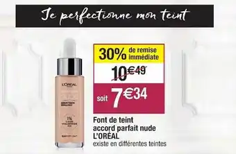 Cora x Carrefour Font de teint accord parfait nude l'oréal offre