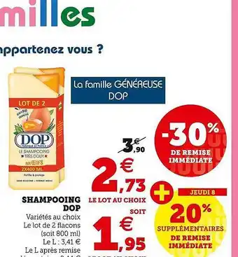 Hyper U Shampooing dop offre