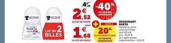 Hyper U Déodorant narta offre