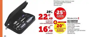 Hyper U Kit tondeuse nez-oreilles remington offre