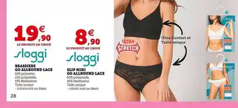 BrassiĂšre go allround lace sloggi, slip mini go allround lace sloggi