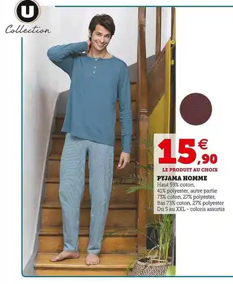 Hyper U Pyjama homme u collection offre