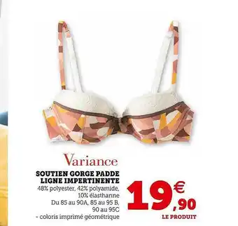 Hyper U Soutien gorge padde ligne impertinente variance offre