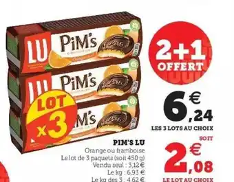 Super U Pim's lu offre