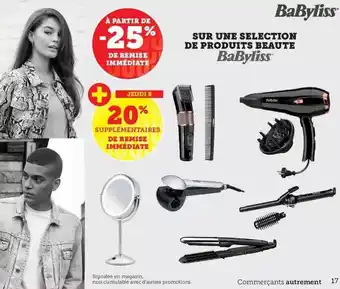 Super U Produits beauté babyliss offre