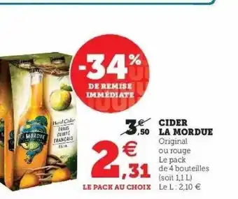 Super U Cider la mordue offre