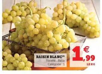 Super U Raisin blanc offre