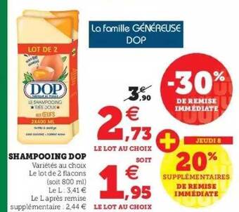 Super U Shampooing dop offre