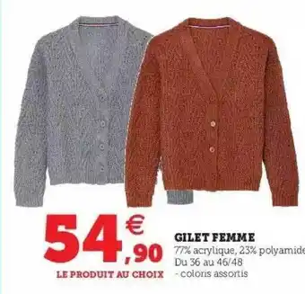 Super U Gilet femme offre