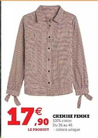 Super U Chemise femme offre