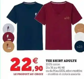 Super U Tee shirt adulte offre