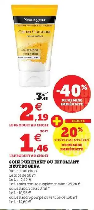 Soin purifiant ou exfoliant neutrogena