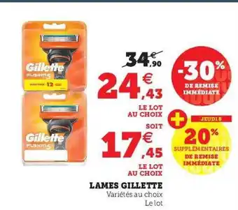 U Express Lames gillette offre