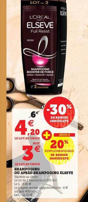 Shampooing ou après-shampooing elsève