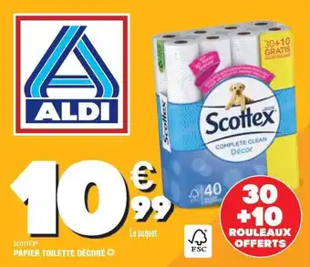 ALDI Papier toilette décoré scottex offre
