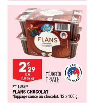 ALDI Flans chocolat p'tit ursi offre