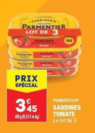 ALDI Sardines tomate parmentier offre