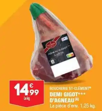 Demi gigot d'agneau boucherie st-clément