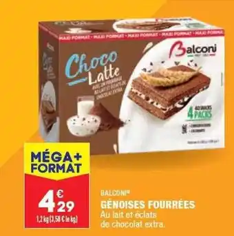ALDI Génoises fourrées balconi offre